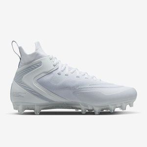 New Nike Alpha Huarache 8 Elite Lacrosse Cleats White/Grey CW4440-110